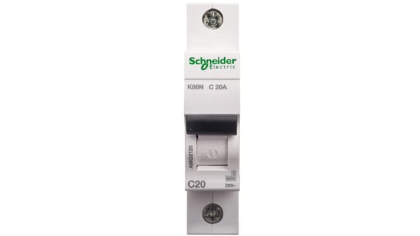Schneider Electric Strømafbryder 1P C 20A 6kA AC K60N - A9K02120