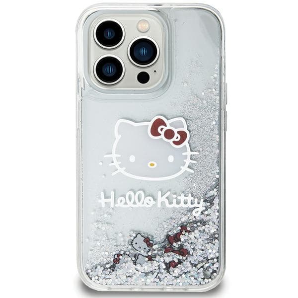 Hello Kitty HKHCN61LIKHET iPhone 11/Xr 6.1\" sølv/sølv hardcase Liquid Glitter Charms Kitty Head