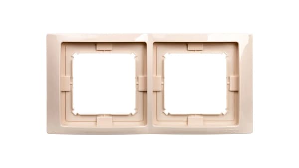 Simon Basic Neos Dubbelram IP44 beige BMRC2B/12