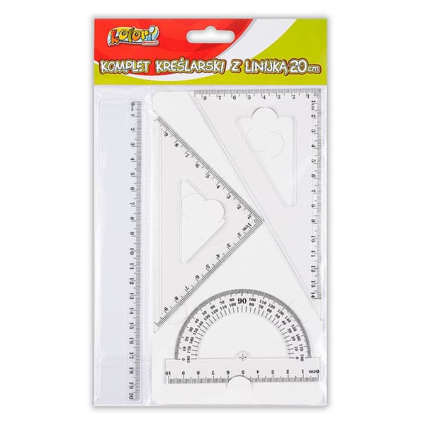 Tegnesæt med lineal 20cm PENMATE