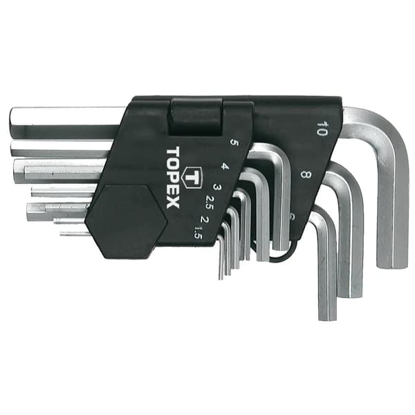 Topex Unbrakonøgle sæt Type L 1,5-10mm 9 stk (35D955)