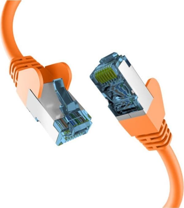 EFB RJ45 PATCHKABEL MED CAT7 RÅKABEL ORANGE 10m