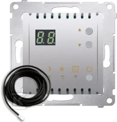 Simon 54 Temperaturregulator med display med extern sensor 16 (2) A 230V silver matt DTRNSZ.01/43