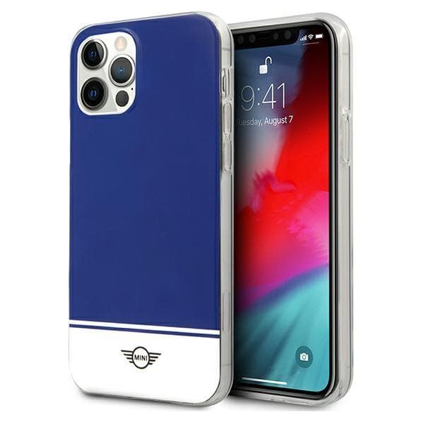 Mini MIHCP12MPCUBINA iPhone 12/12 Pro 6,1\" granatowy/navy hard case Stripe Collection