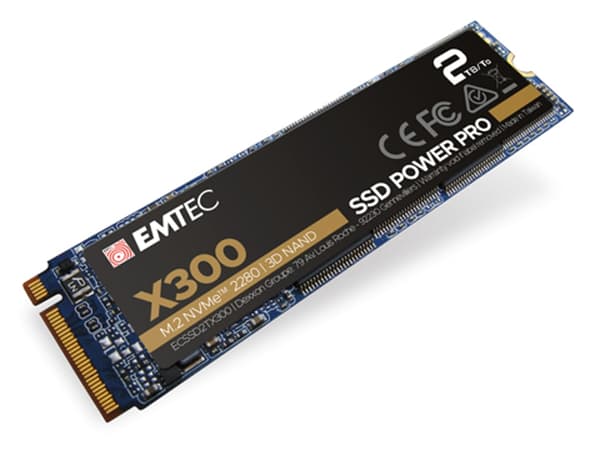 Emtec X300 Power Pro 2TB M.2 2280 PCI-E x4 Gen3 NVMe Solid State Drive (ECSSD2TX300)