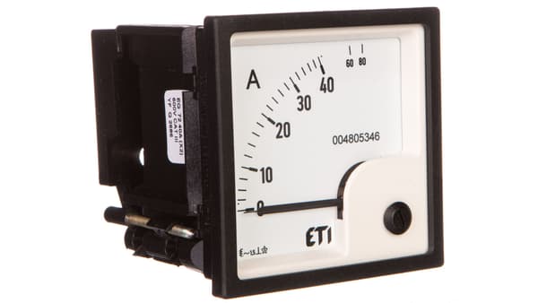Eti-Polam Analog Array Ammeter 40A Klasse 1.5 72x72mm EQ72 004805346