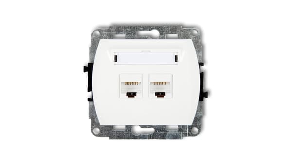 TREND Computerstikdåser 2xRJ45, kat. 5e, 8-polet hvid GK-2