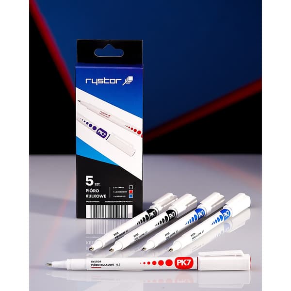 Kuglepenne Rystor PK7 0,7 mm 3 farver (5)