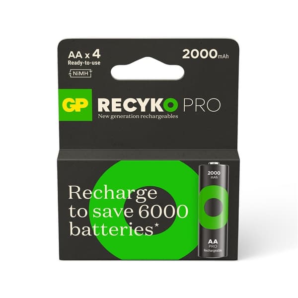 Batteri GP Recyko PRO AA LR6 2000mah bl/4