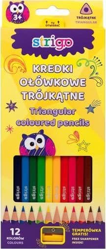 Trekantede blyanter 12 farver STRIGO