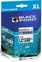 Blækpatron Black Point BPBLC1240C Erstatning for Brother LC1240C