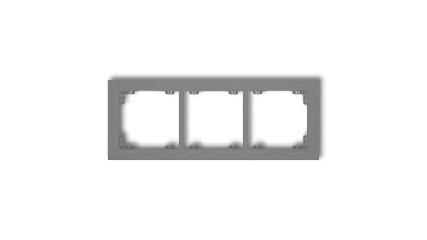Karlik Deco Universal tredobbelt plastikramme matgrå (27DR-3)