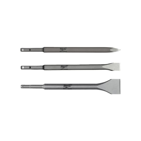 MILWAUKEE SDS-plus 250mm leveä piikki, 3 kpl:n sarja