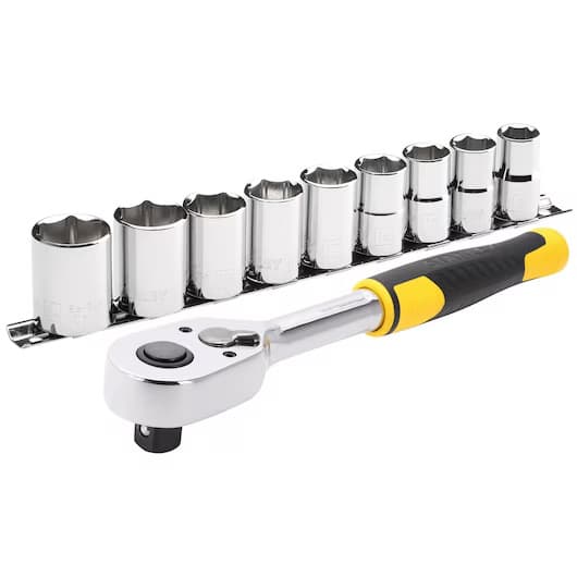 Topnøglesæt 1/2\"+skralde 72t 10dele.topnøgle.12< (13-24mm)