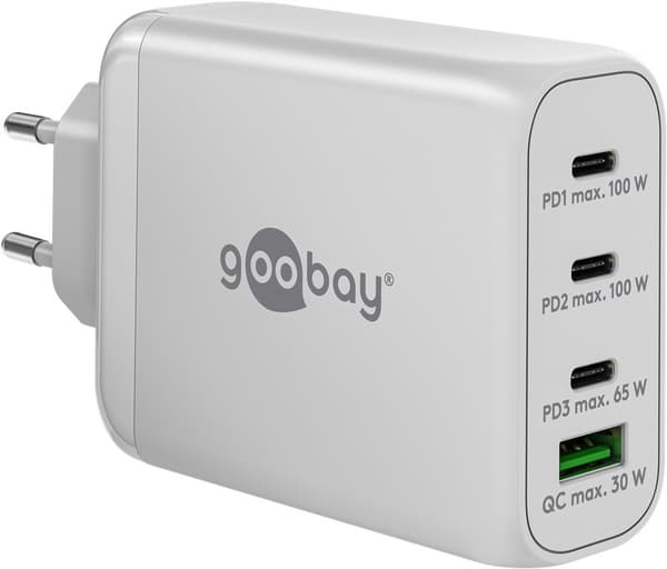 USB-C™ PD Multi-Port Hurtigoplader (100 W), Hvid 65556