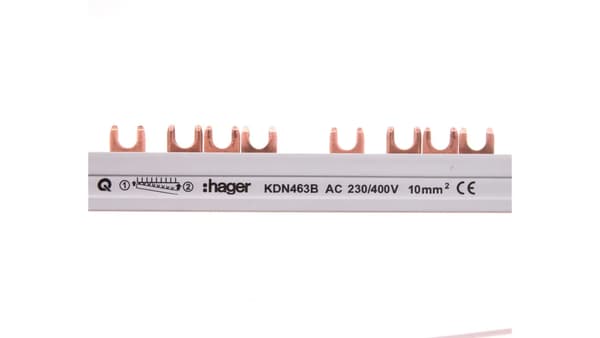 Liitäntäkisko 4P 63A 10mm2 haarukka (56mod.) KDN463B