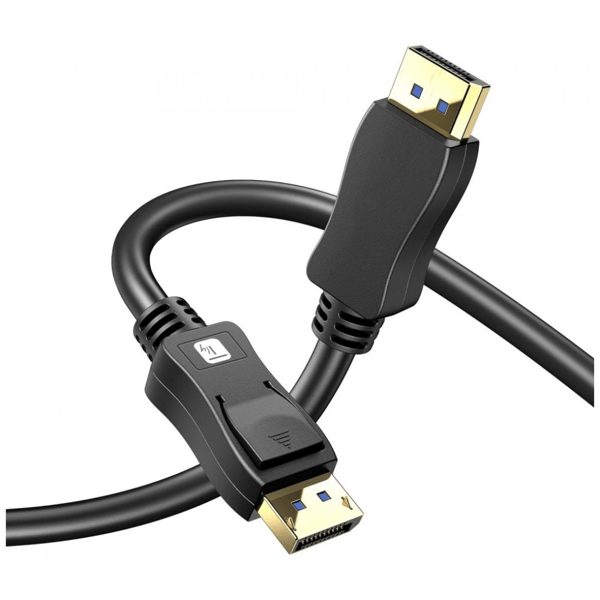TECHLY DisplayPort 2.1 Audio/Video Kabel M/M 4K 2m Sort