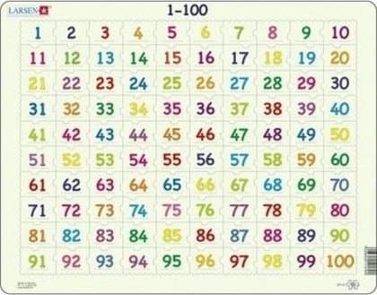 Puslespil Vi tæller til 100 Maxi