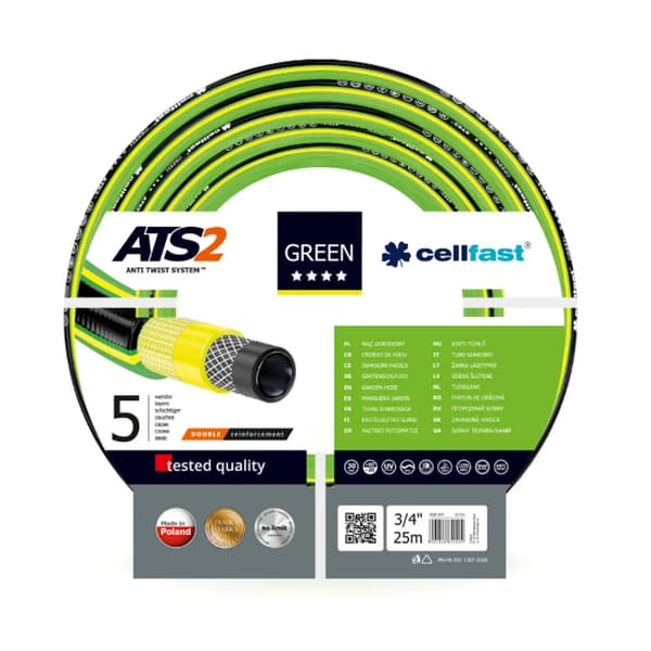 Cellfast Trädgårdsslang Grön 3/4\" 25m (15-120)