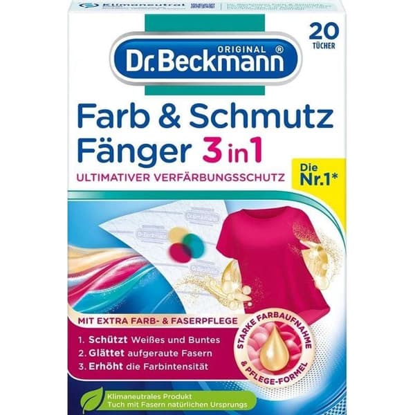 Klud til vaskemaskiner Dr. Beckmann All in 1, 20 stk.