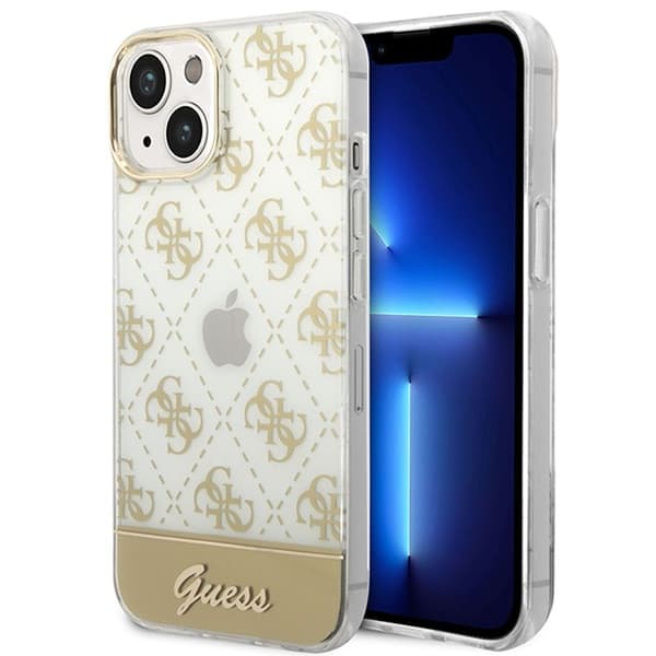 Guess GUHCP14MHG4MHG iPhone 14 Plus 6,7 \"Kulta / Kulta Hardcase 4G Pattern Script
