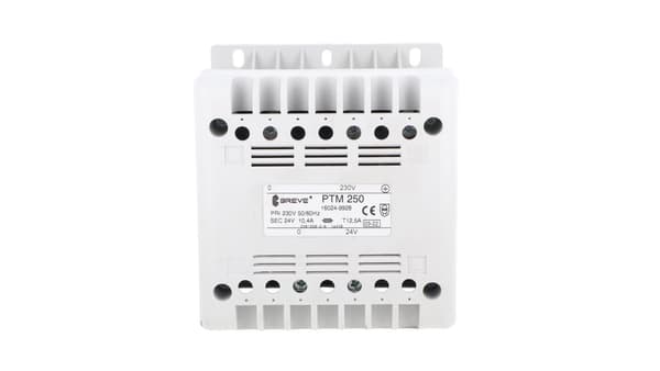 1-fas transformator PTM 250VA 230/24V /på skena/ 16024-9928
