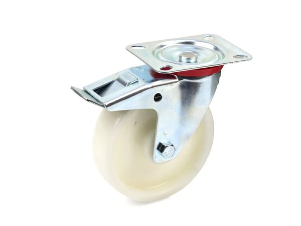 Drejehjul med bremse 125mm PP (25)