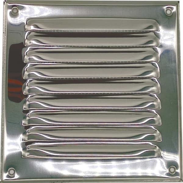Ventilationsrist i rustfrit stål med håndtag 140x140