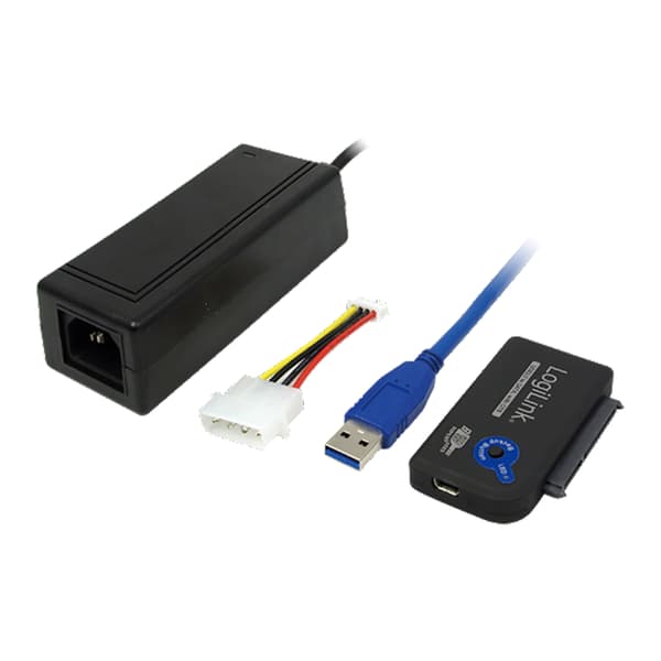 LogiLink Adapter USB 3.0 til SATA med OTB - lagercontroller - SATA 3Gb/s - USB 3.0