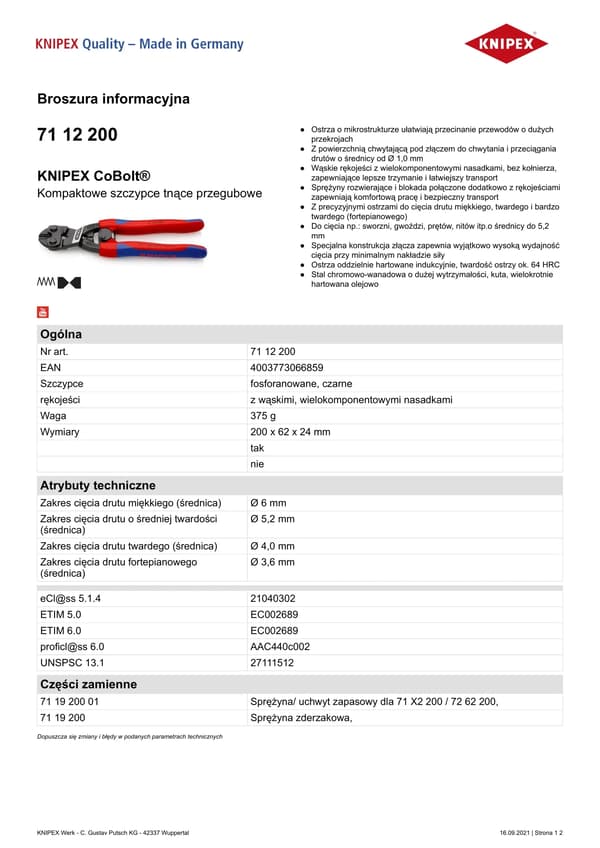 KNIPEX CoBolt bultsax kompakt
