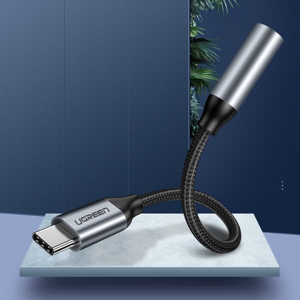 UGREEN USB-C til 3,5 mm Jack Audio Kabel 10 cm