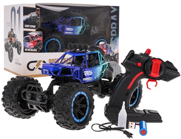 CRAWLER REAL ROCK med rökfunktion R/C Blå