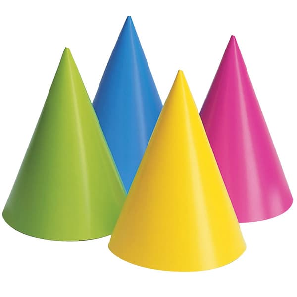 Fest neonhat 5 stk. mix papir Arpex (KP8268)