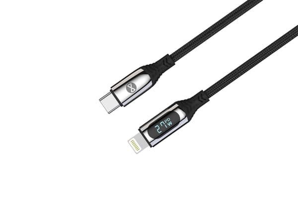 Forever Cable LCD USB-C - Lightning 1,0 m 27W musta