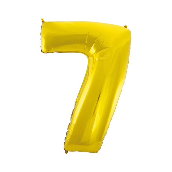 Folieballon \"Nummer 7\", guld, 92 cm