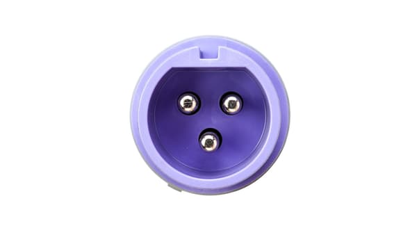 Bærbart stik 32A 3P 24V AC Lilla IP44 TWIST 073V