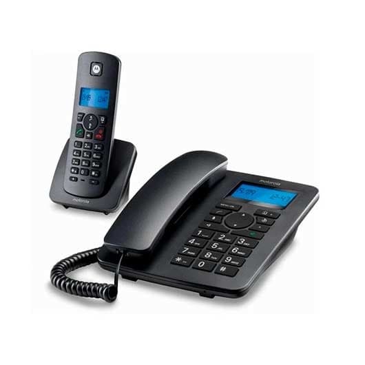 Fast telefon Motorola C4201 Combo DECT (2 st) Svart