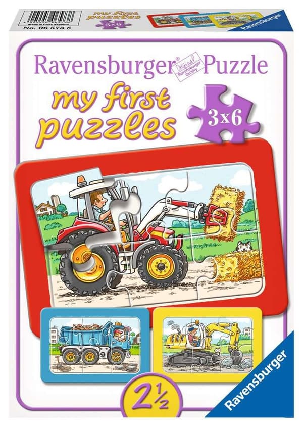 Ravensburger Ensimmäinen palapelini Ajoneuvot 3 x 6 palaa (065738)