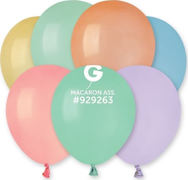 Gemar Macaron Balloner Mix Mix, A50, 13 cm, 100 stk