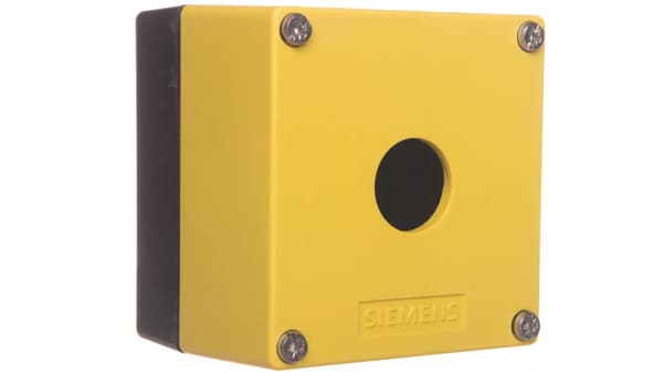 Kassettehus 1-hul 22mm sort-gul M20 iP69k Sirius ACT 3SU1801-0AA00-0AA2