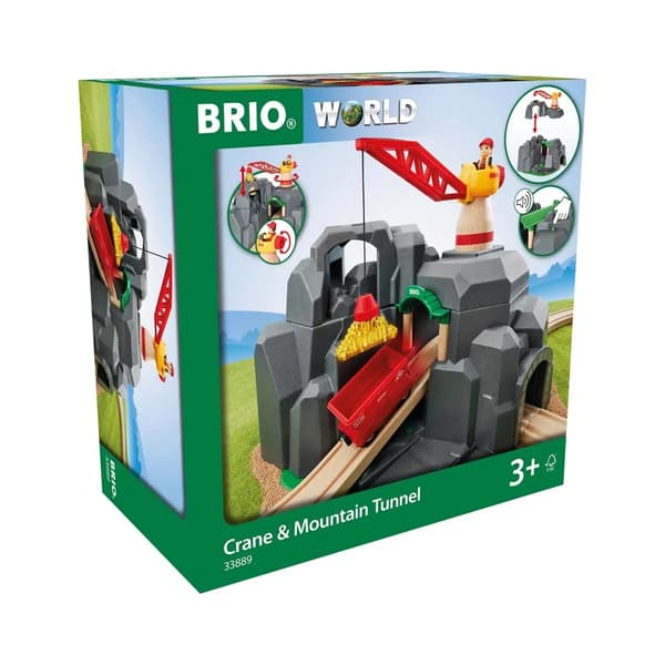 BRIO World - Crane & Mountain Tunnel