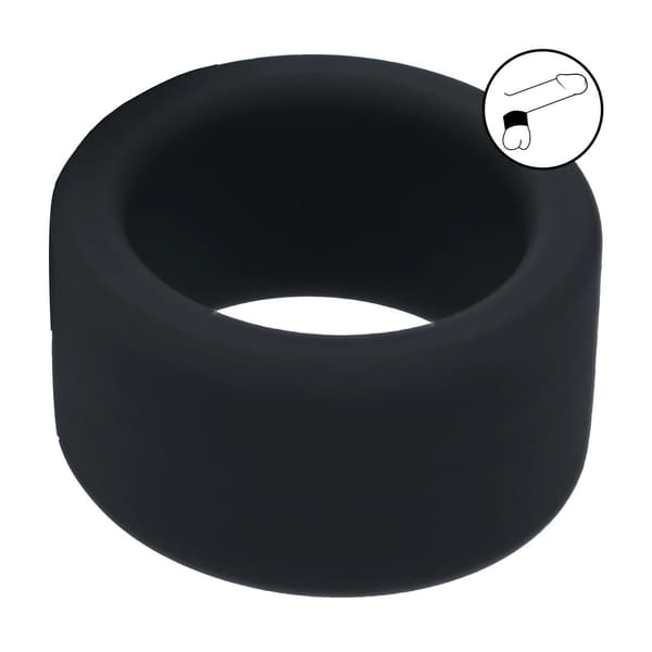 Flydende Silikone Ballestrop - M - 34mm - Sort