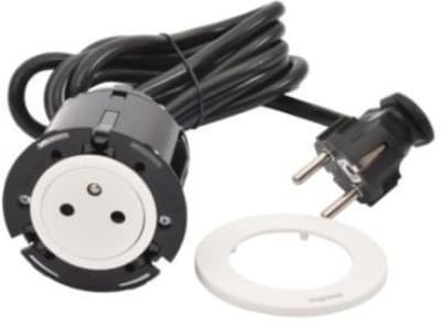 INCARA Møbelstikdåse DISQ 60 2p+med 2,0 m hvid 654720