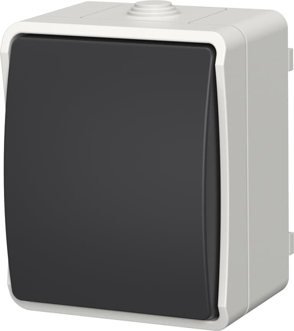 Enkel universal ytmonterad kontakt Aqua Plus IP54 grå/40110