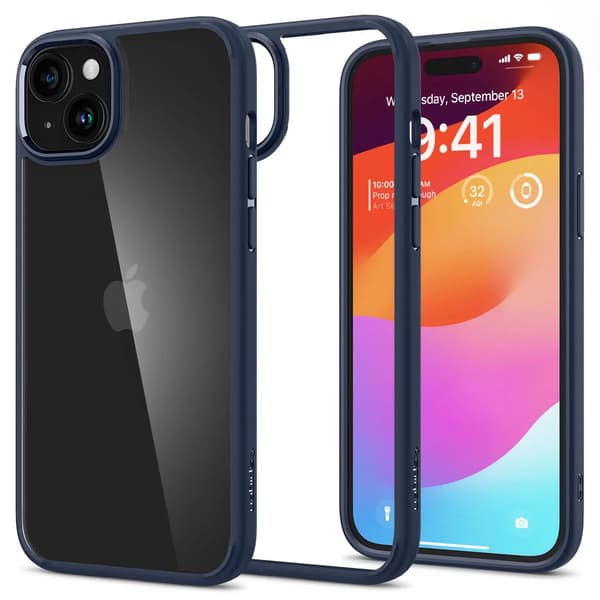 Spigen Ultra Hybrid Cover til iPhone 15 Plus - Mørkeblå