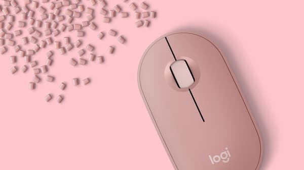 LOGITECH Pebble Mouse 2 M350s - TONAL ROSE - BT - N/A - EMEA-808 - DONGLELESS
