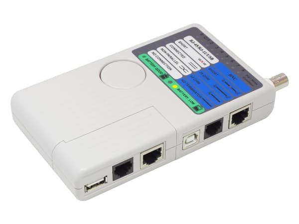 Alcasa GC-N0097 Netværkskabeltester UTP/STP Kabeltester Grå
