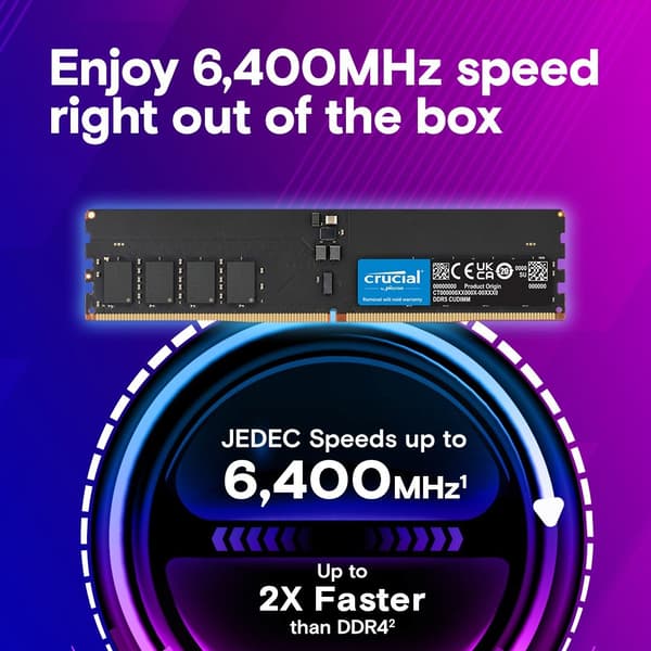 Crucial DDR5-6400 32GB CUDIMM CL52