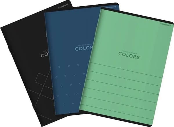 Notesbog A4/60K ternet Top Colors (5 stk)