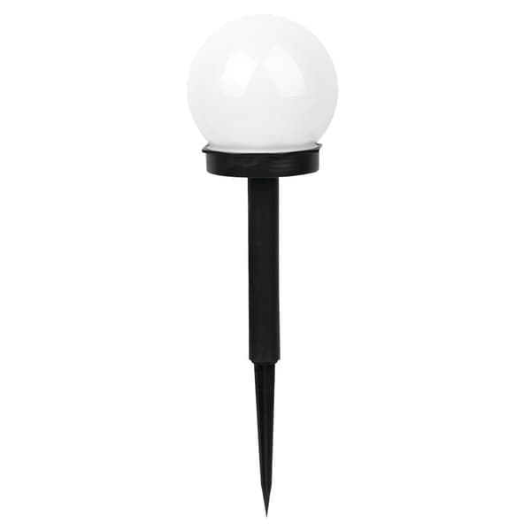 SOLCELLSLAMPA 6500K LED KULA VIT PLAST SVART